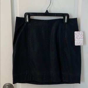 Black mini free people skirt